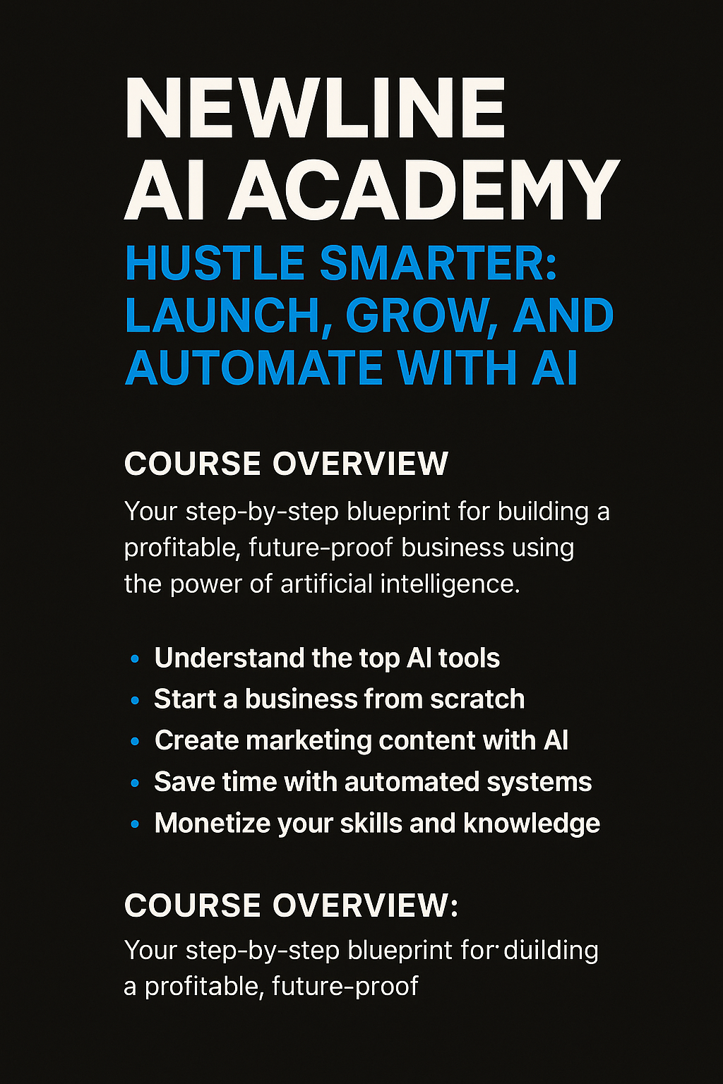 New Line AI Academy - Early Access (Module 1 + 2 & Full Course Pre-Order)