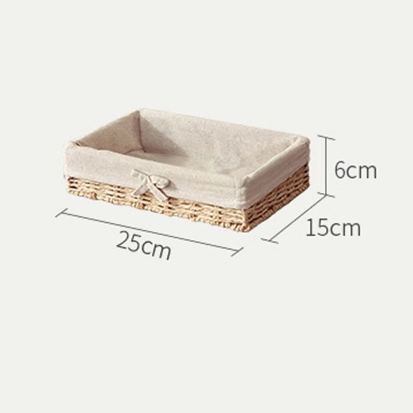 HandWoven Storage Basket Rectangular Desktop Storage Organizer Bins