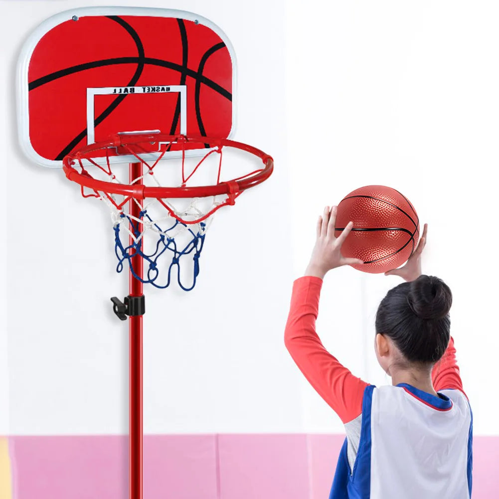 Basketball Goals with Ball and Pump Portable Basketball Hoop Adjustable Basketball Hoop Set Indoor Outdoor Play for Kids