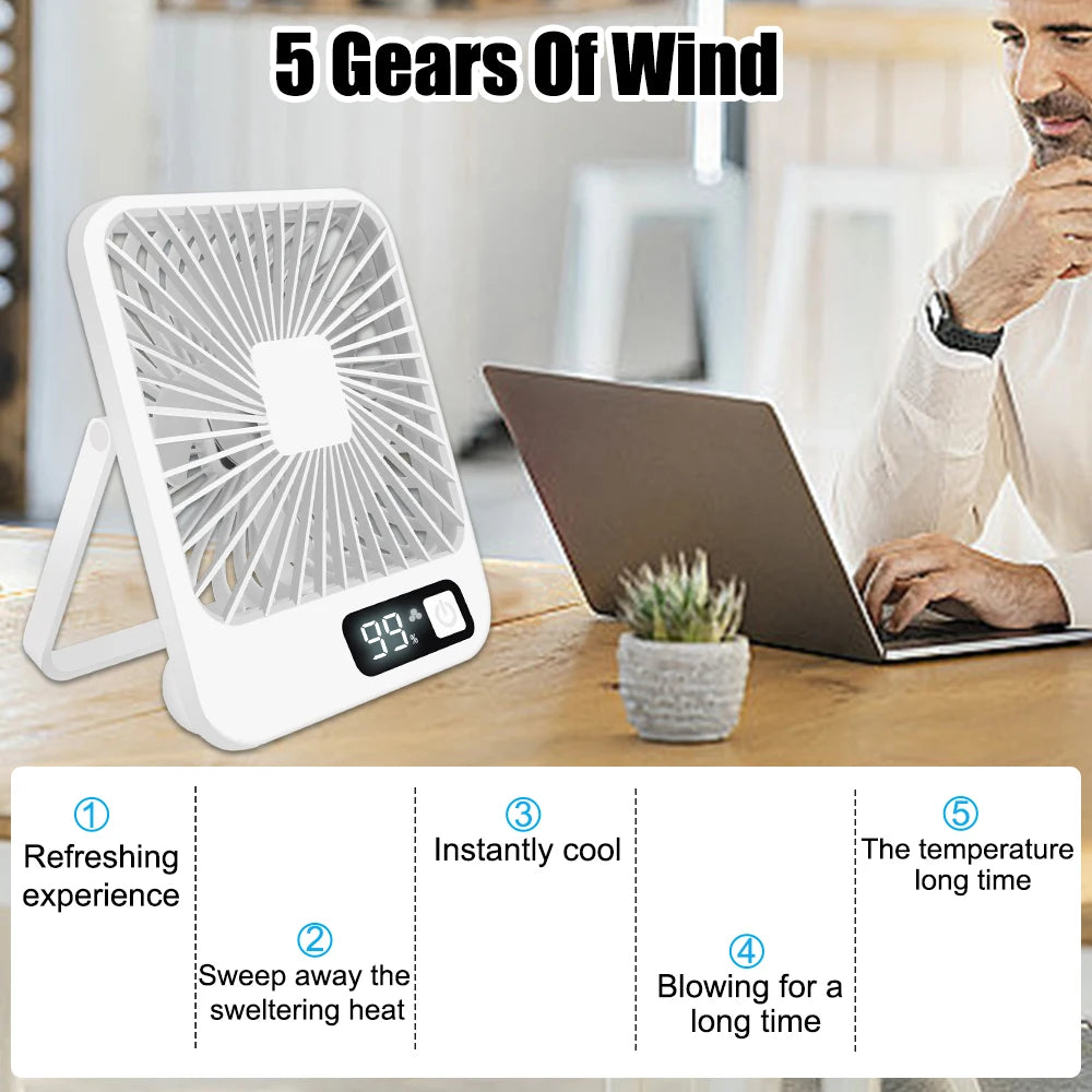 Portable Desktop Fan Rechargeable