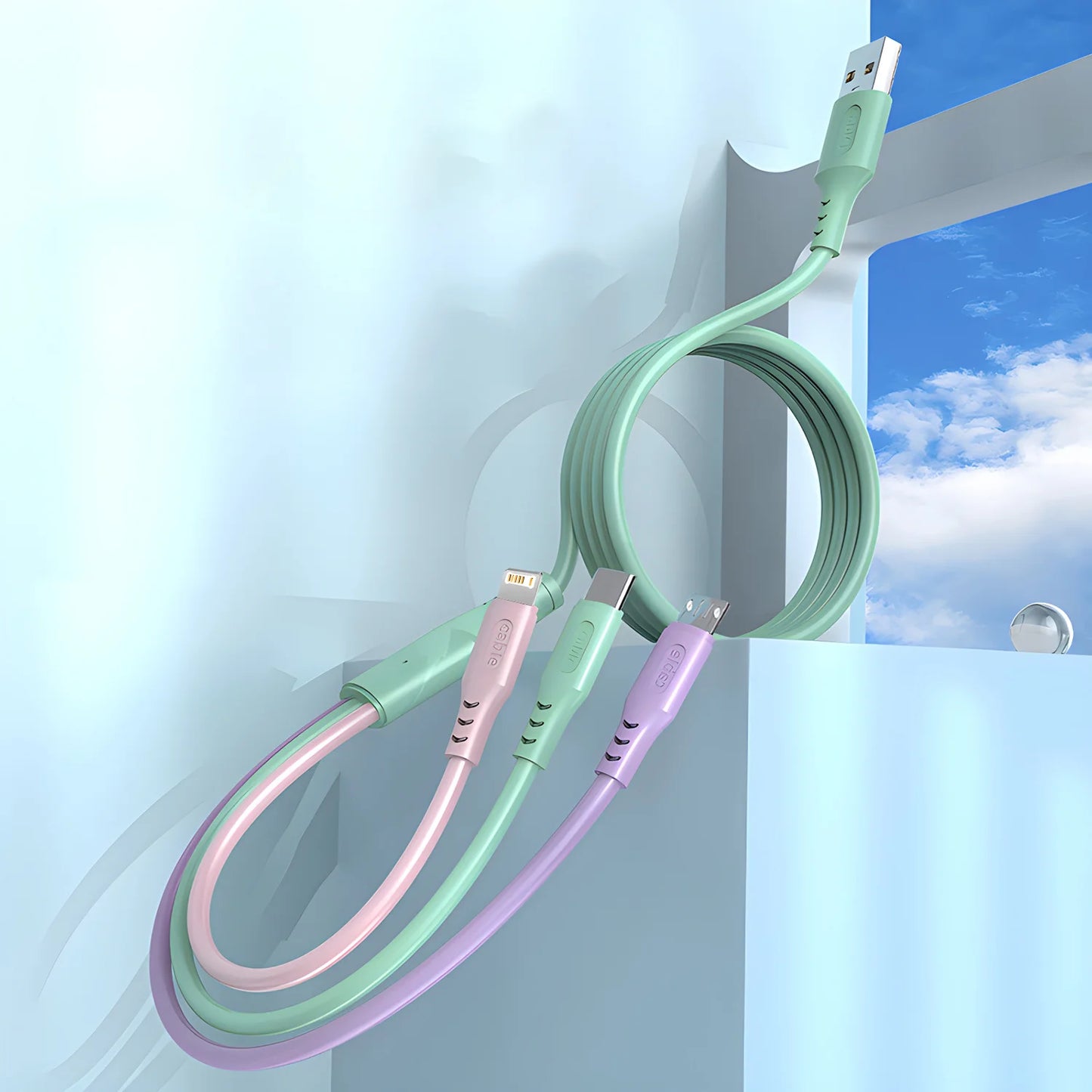 3 In 1 Super Fast Charging Cable For iPhone