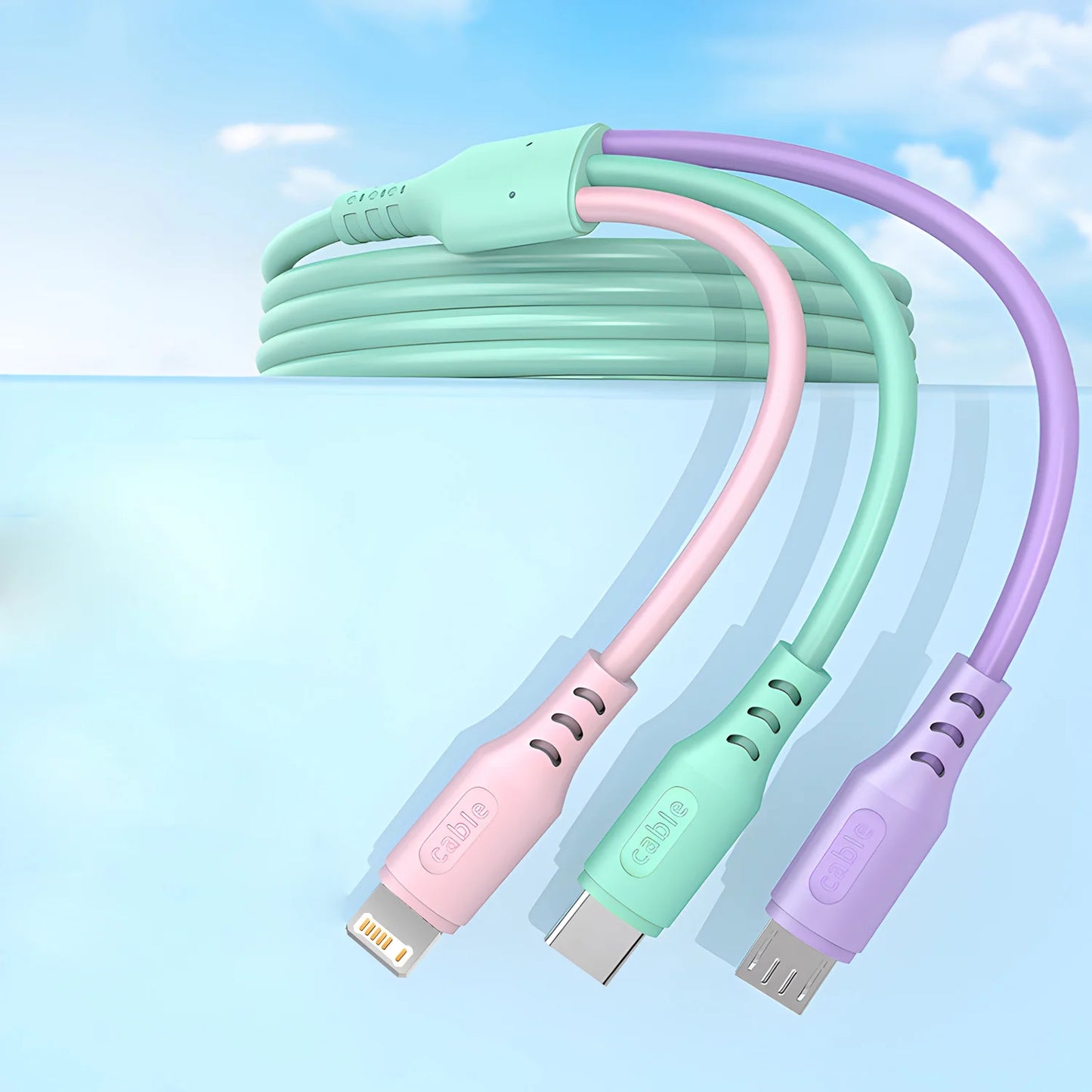 3 In 1 Super Fast Charging Cable For iPhone
