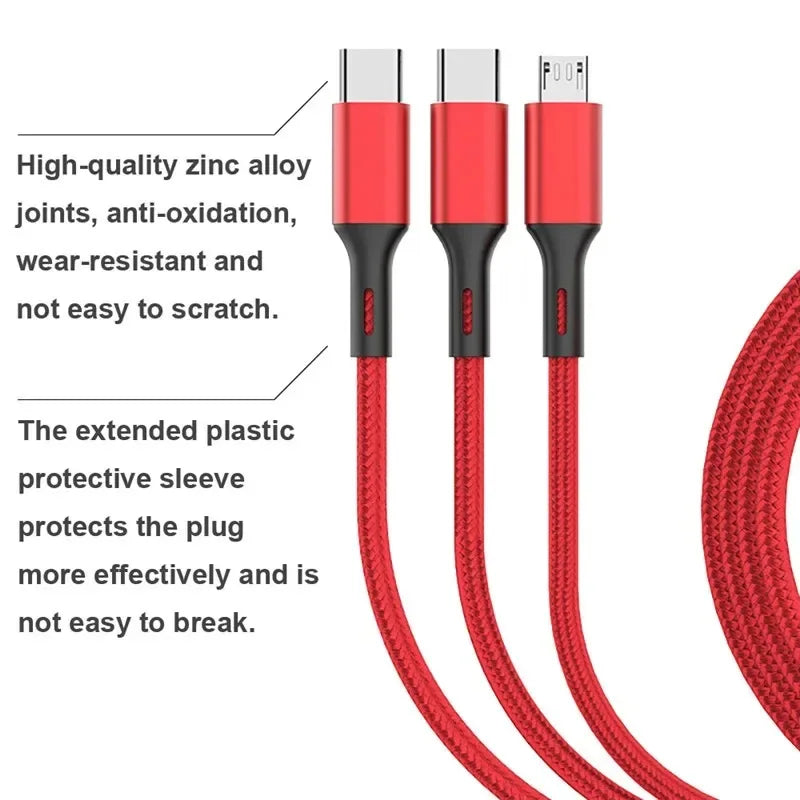 3-in-1 fast charging cable