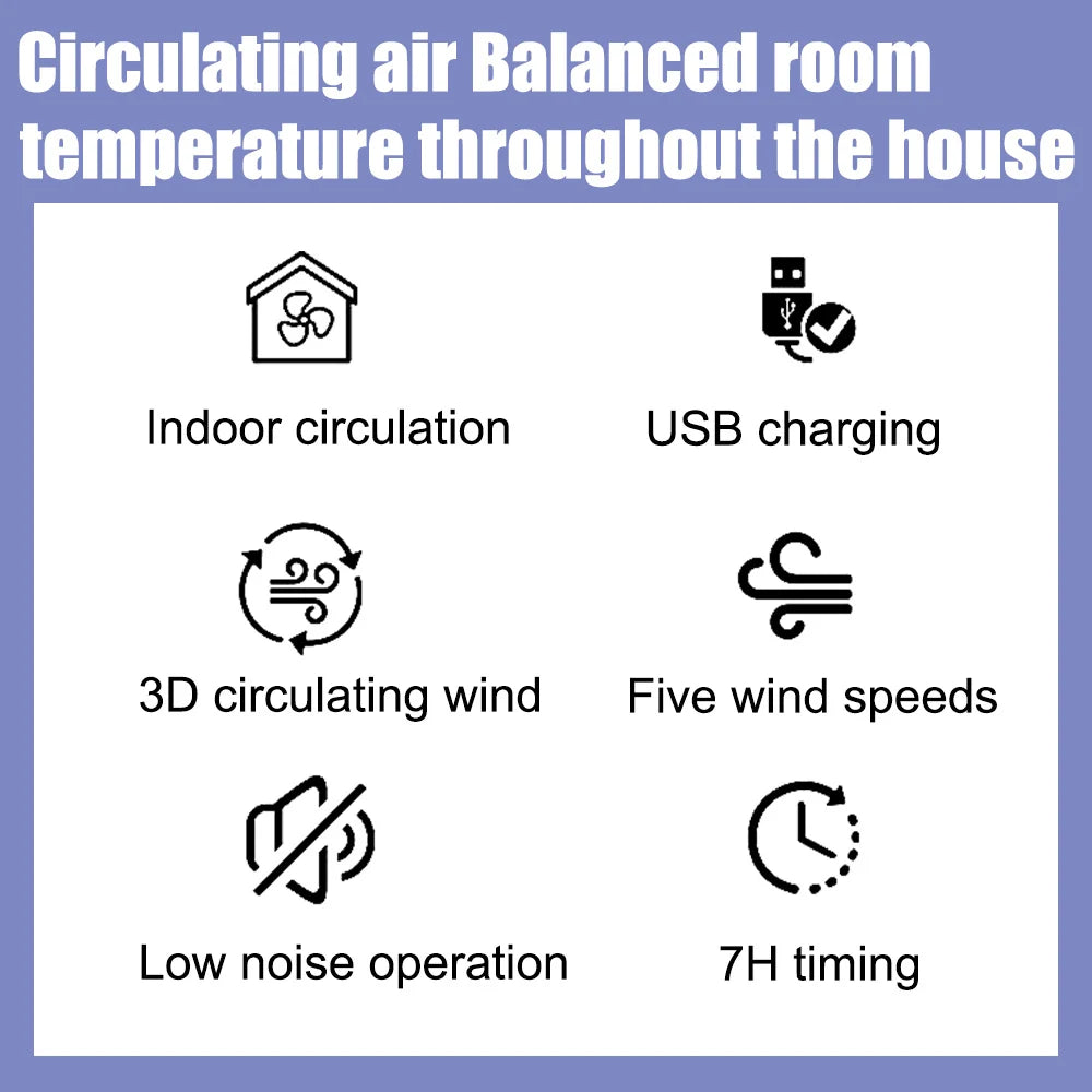 Portable Desktop Fan Rechargeable