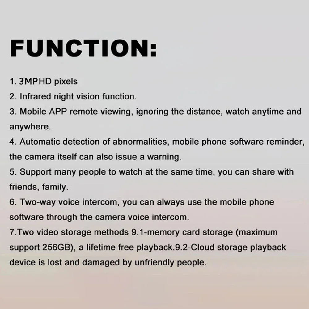 3MP Wifi Camera Indoor with ziicam app