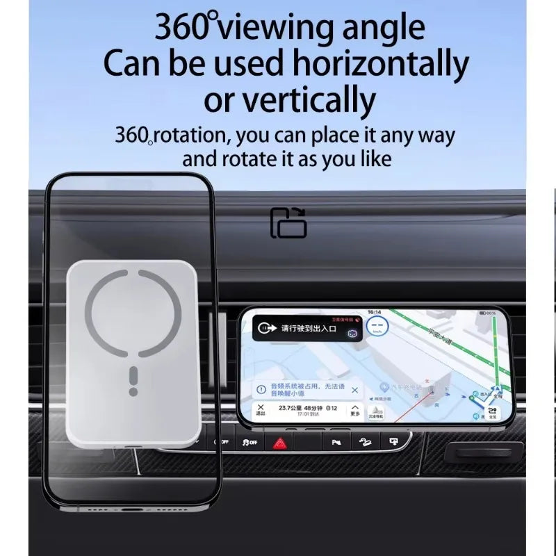 Magnetic Wireless Car Charger Outlet Phone Holder for iPhone