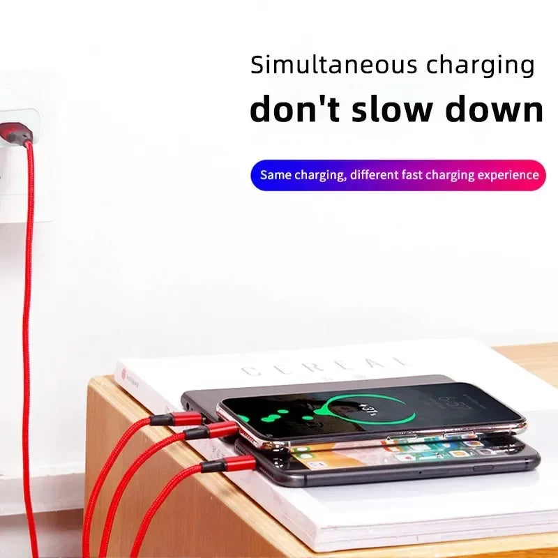 3-in-1 fast charging cable