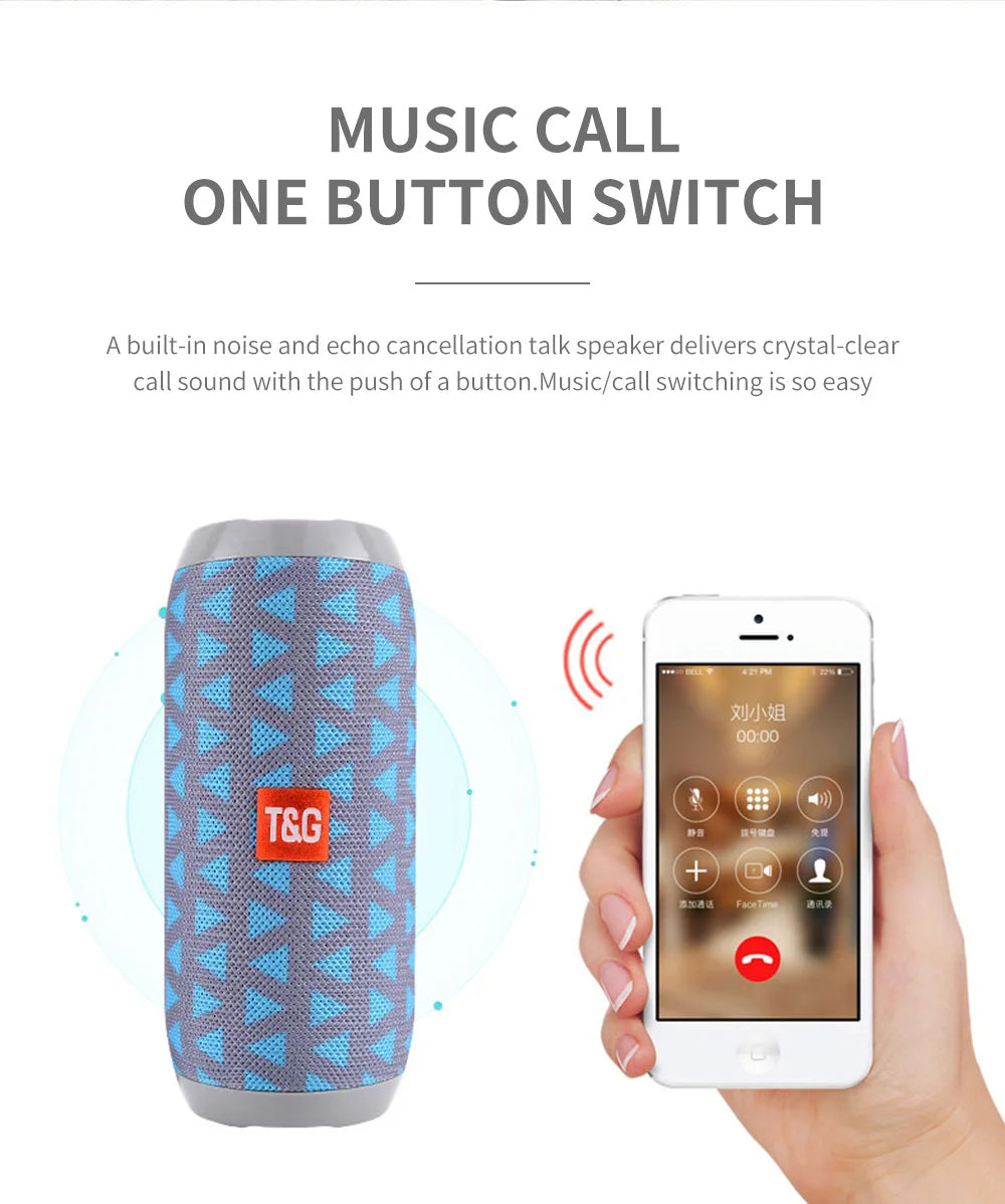 T&G Portable Sound Box Waterproof Loudspeaker