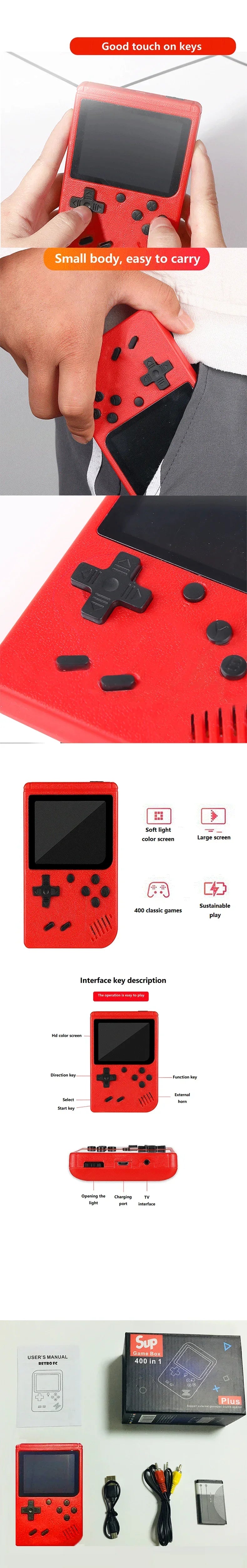 Children's Handheld Small Game Console With 400 Games