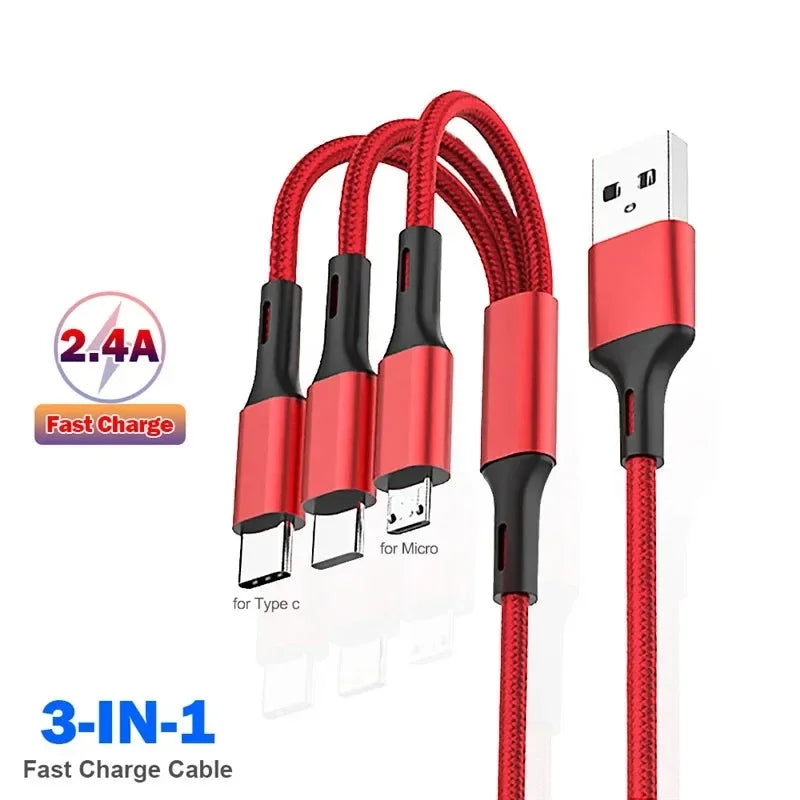 3-in-1 fast charging cable