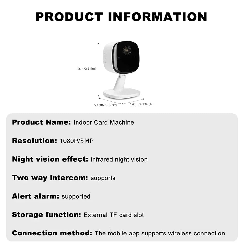 3MP Wifi Camera Indoor with ziicam app