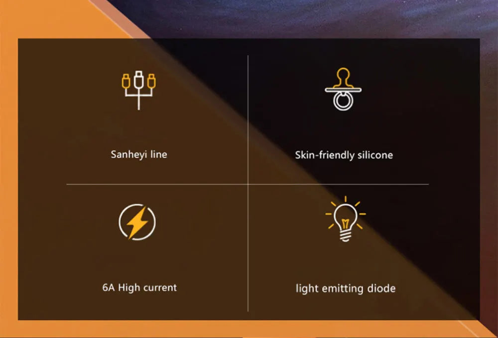 120W 6A 3 In 1 Fast Charging Cable