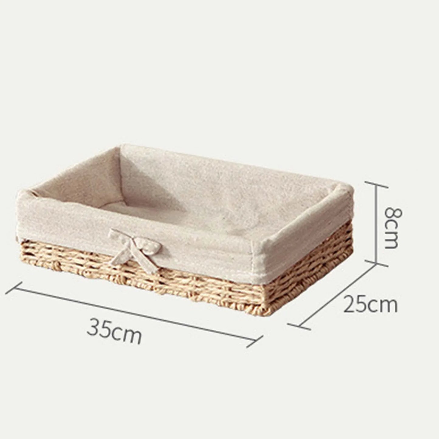 HandWoven Storage Basket Rectangular Desktop Storage Organizer Bins
