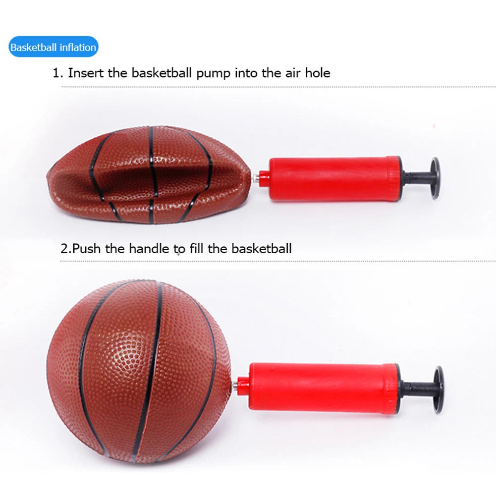 Basketball Goals with Ball and Pump Portable Basketball Hoop Adjustable Basketball Hoop Set Indoor Outdoor Play for Kids