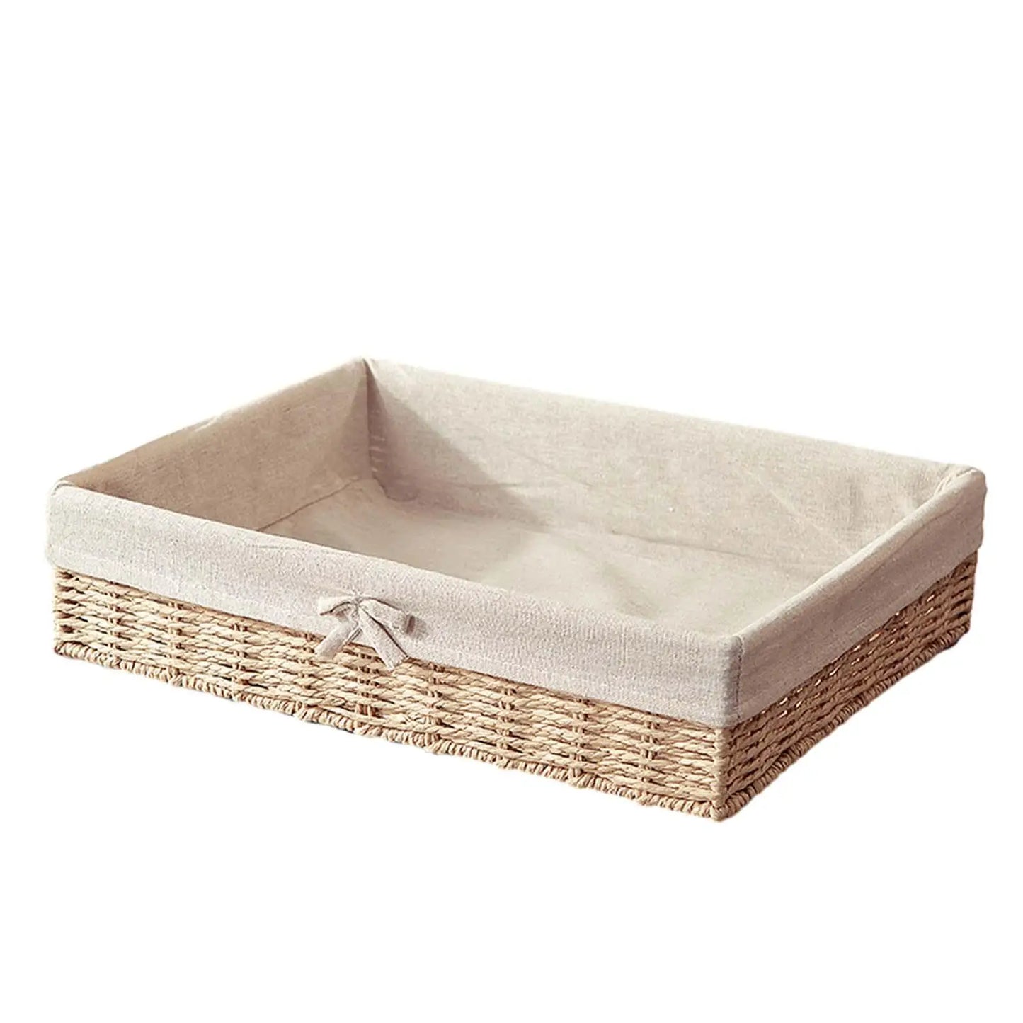 HandWoven Storage Basket Rectangular Desktop Storage Organizer Bins