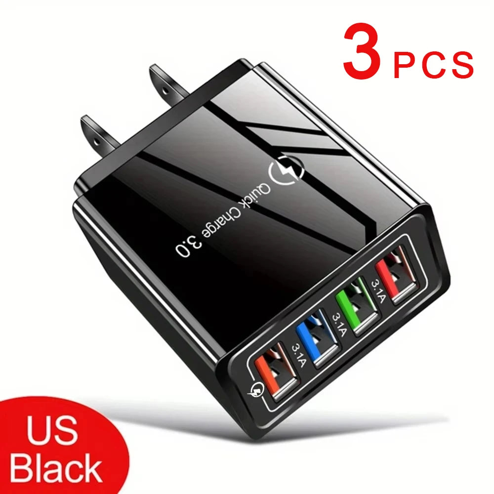 USB Charger Multi Port 4 USB Quick Charge 3.0 For Phone