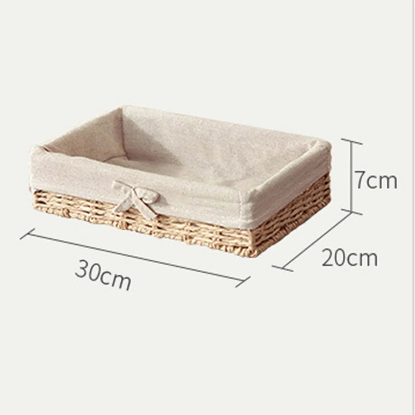 HandWoven Storage Basket Rectangular Desktop Storage Organizer Bins