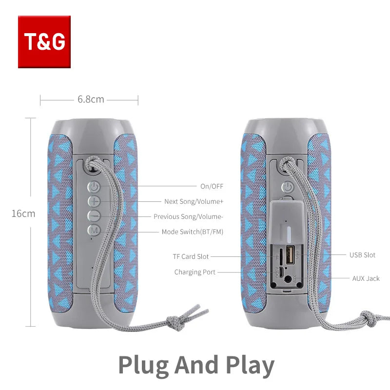 T&G Portable Sound Box Waterproof Loudspeaker