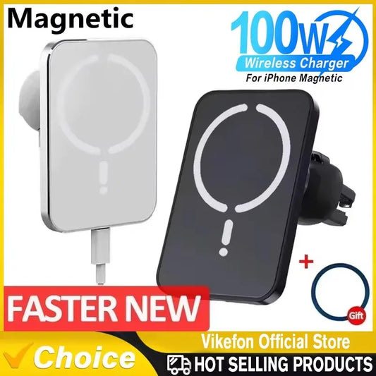 Magnetic Wireless Car Charger Outlet Phone Holder for iPhone