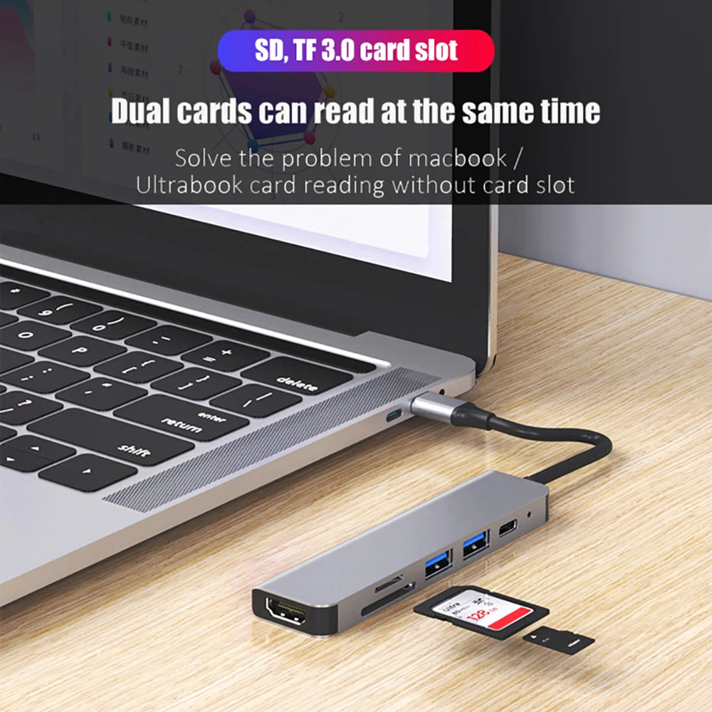 USB C HUB 4K 30Hz Type C to HDMI-compatible