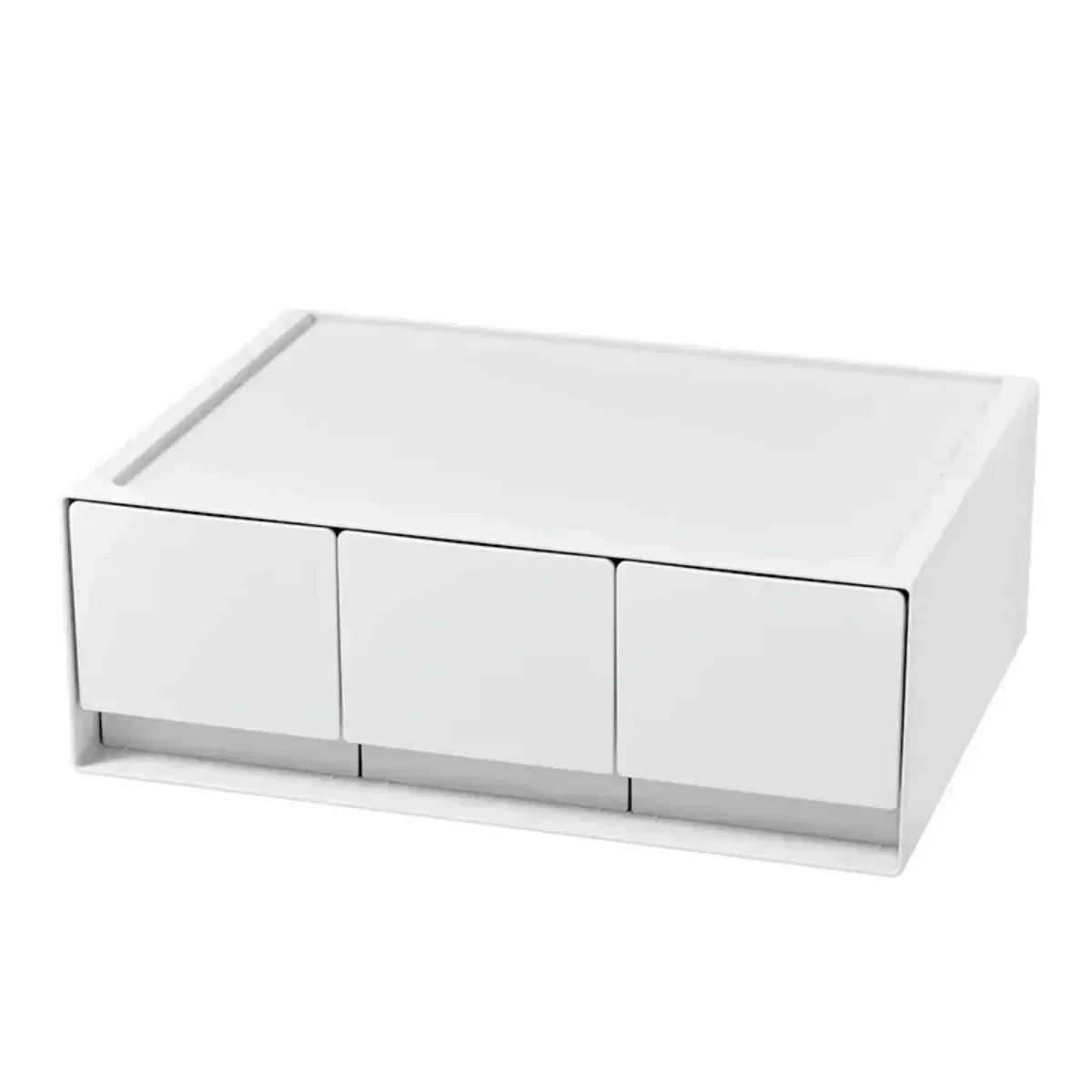 Stackable White Storage Drawer Desktop Storages